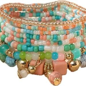 New ethnic multi-strand bracelet women